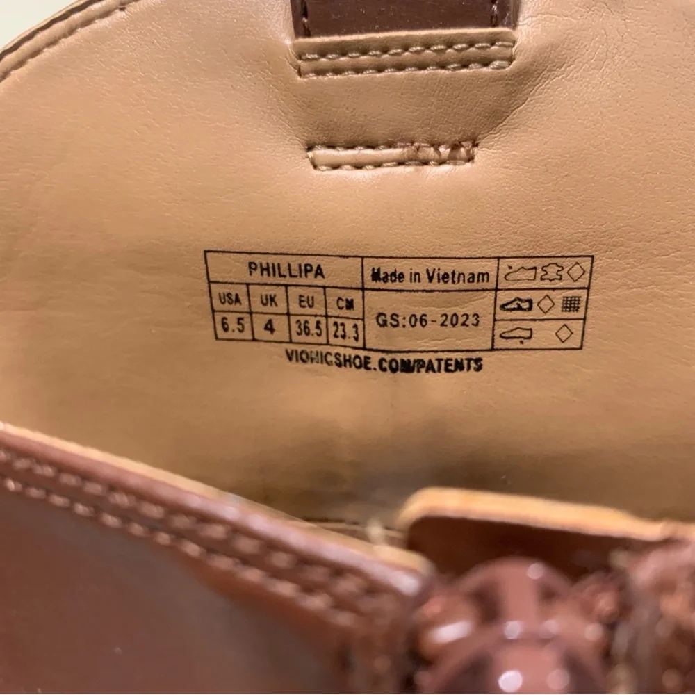 NWOB Vionic Phillipa Women High Shaft Boot 6.5 brown leather ridding boots 2207 - Picture 9 of 13